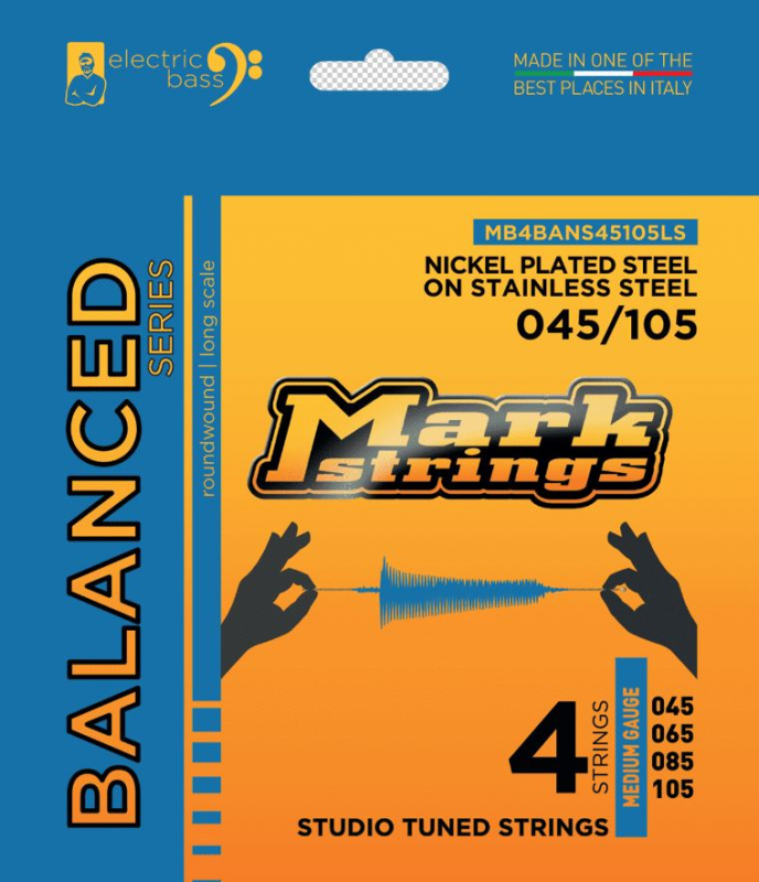 Markbass Balanced Series, Nickel Plated on Stainless Steel Strings, 45-105